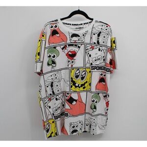 SPONGEBOB ALL OVER PRINT GRAPHIC TSHIRT NWOT FUNNY‎  COMIC CARTOON SZ XL